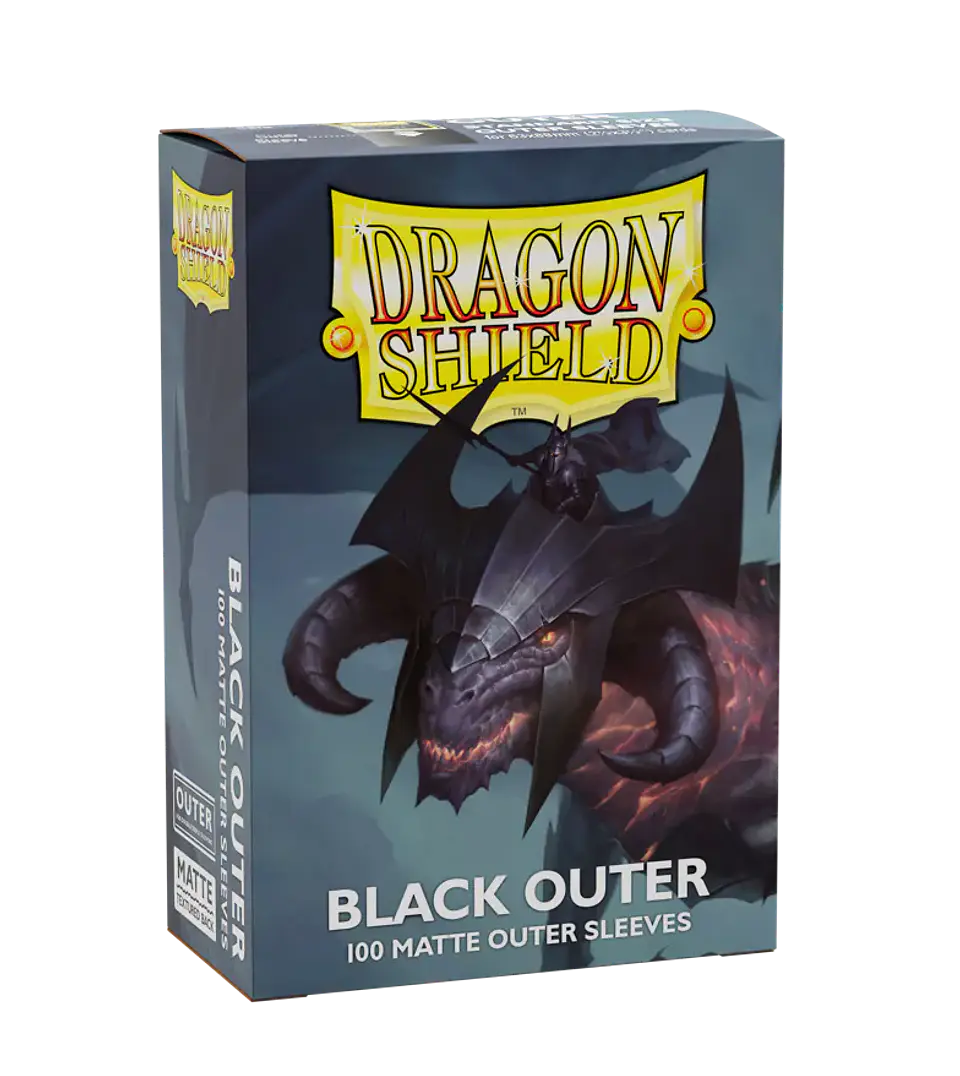Protectores Dragon Shield - Matte Outer Sleeves - Black (x100)  1
