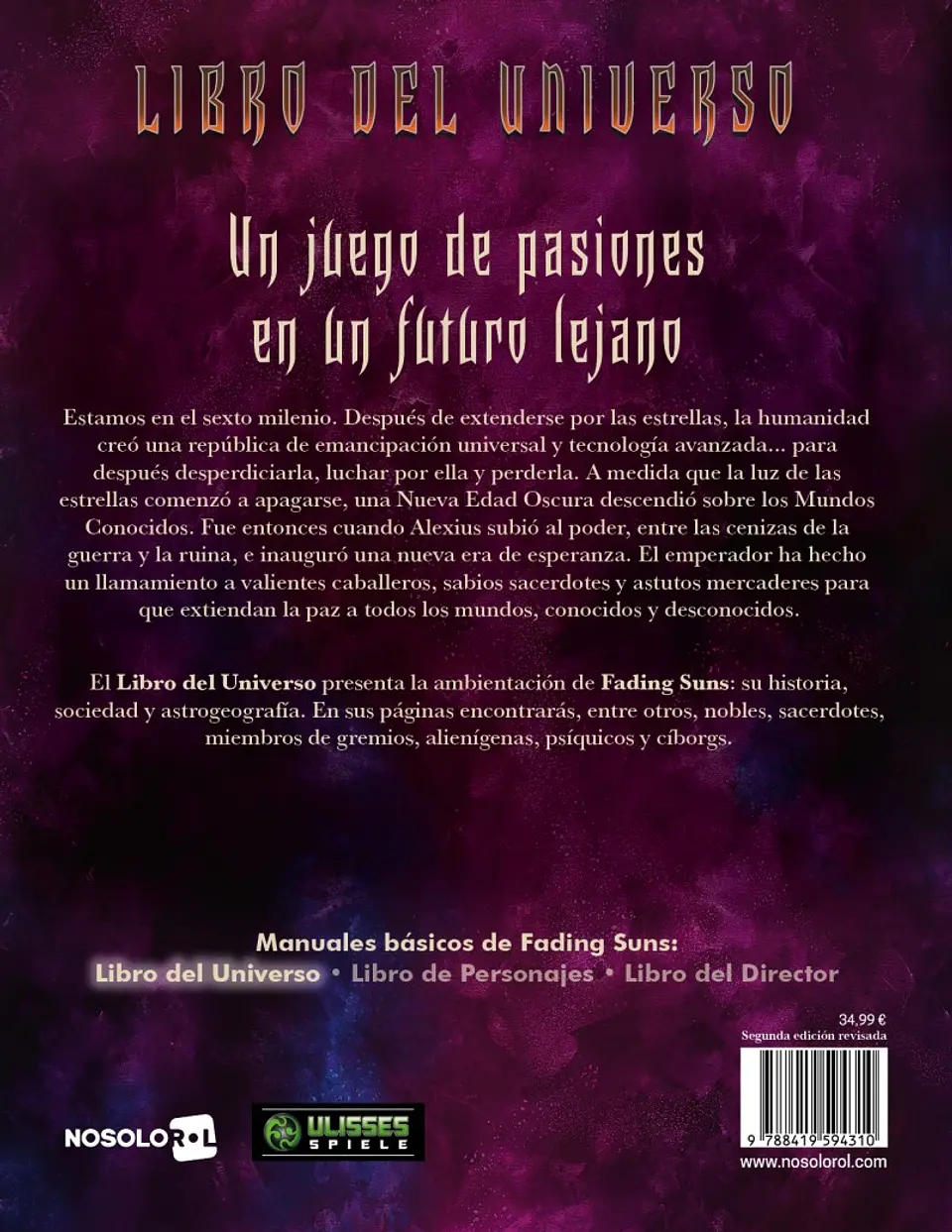 Juego de Rol Fading Suns: El Universo  2