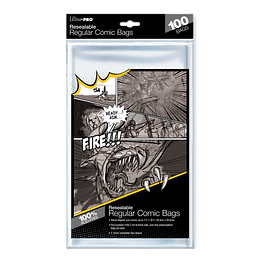 Bolsa para Comic Ultra Pro - Regular Comic Bags (18.0cm x 26.6cm) 