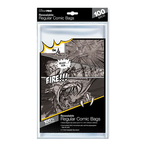 Bolsa para Comic Ultra Pro - Regular Comic Bags (18.0cm x 26.6cm) 