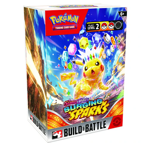 Pokémon TCG- Surging Sparks: Build & Battle (Ingles) 