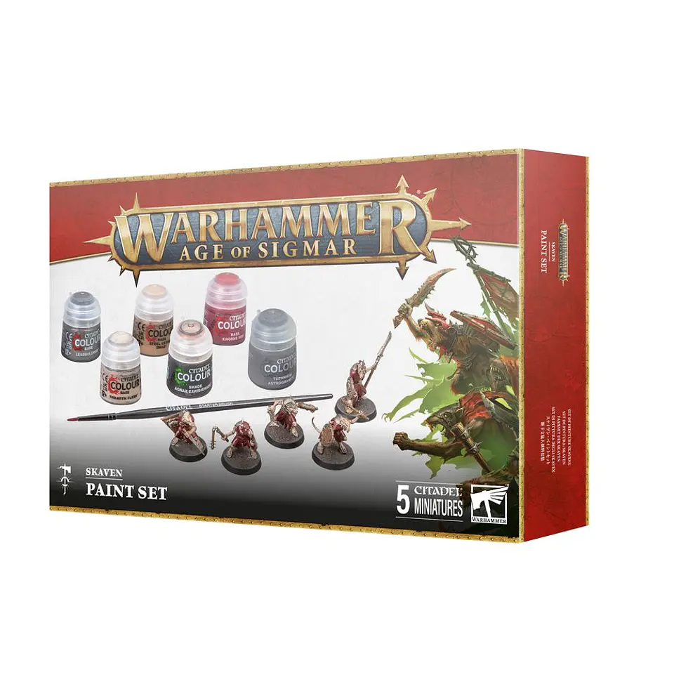 Set de Pinturas + Skaven (6 pinturas + pincel + 5 minis)  5