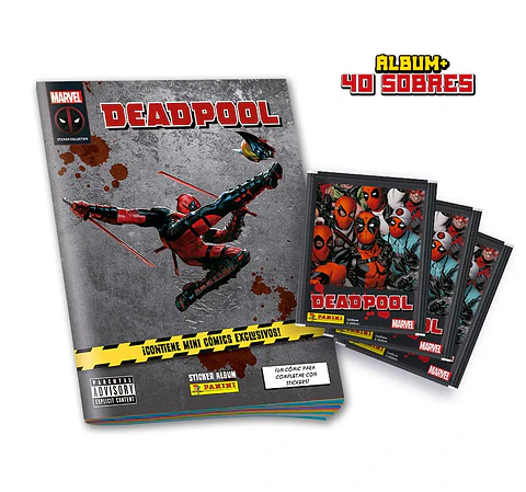 Álbum Marvel Deadpool + 40 sobres 