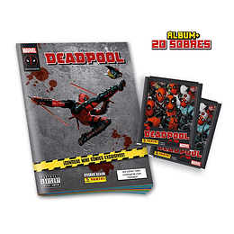 Álbum Marvel Deadpool + 20 sobres 