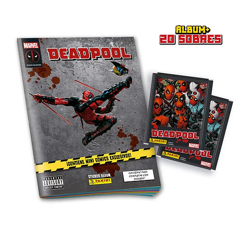 Álbum Marvel Deadpool + 20 sobres 