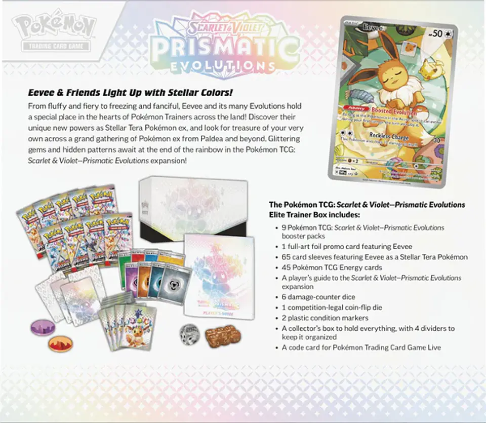 Pokemon Scarlet & Violet: Prismatic Evolutions - Elite Trainer Box  2