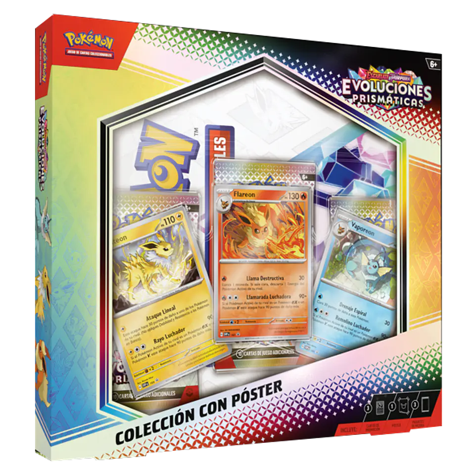 Pokemon Escarlata y Púrpura: Evoluciones Prismaticas - Colección con Póster  1
