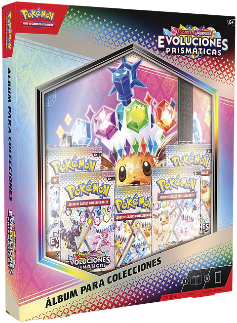 Pokemon Escarlata y Púrpura: Evoluciones Prismaticas - Álbum para colecciones 
