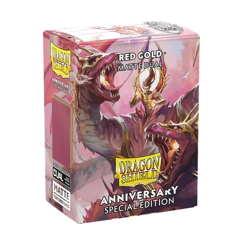 Protectores Dragon Shield Matte Dual - Red Gold (x100) Anniversary ED 