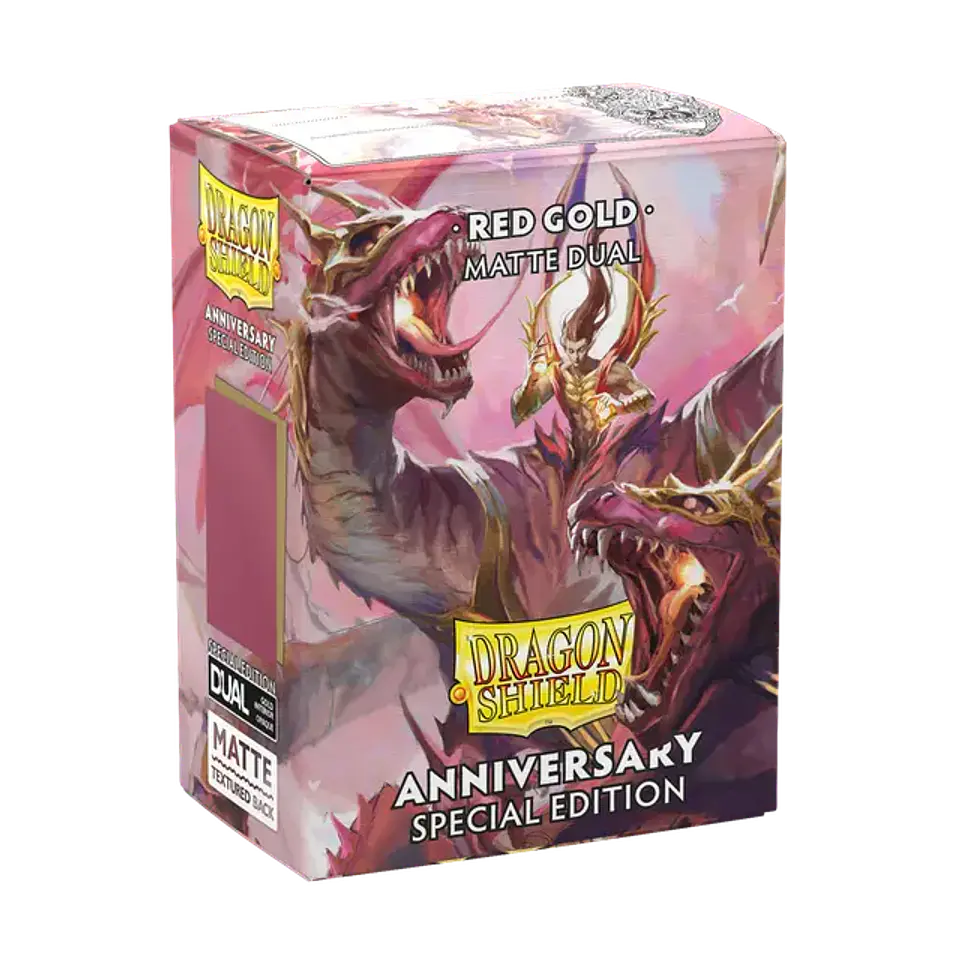 Protectores Dragon Shield Matte Dual - Red Gold (x100) Anniversary ED  1