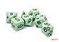 Set de 7 dados (varios lados) Opaque Verde Pastel-Negro  - Miniatura 2