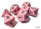 Set de 7 dados (varios lados) Opaque Rosado Pastel-Negro  - thumbnail 2
