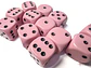 Set de 12 dados (6 lados) Opaque Rosado Pastel-Negro  - thumbnail 2