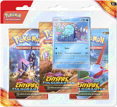 Pokémon TCG - Chispas Fulgurantes: 3-Pack (Quagsire) 