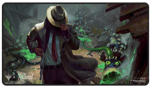 Playmat: MTG Fallout - Mysterious Stranger (Black-Stitched) 