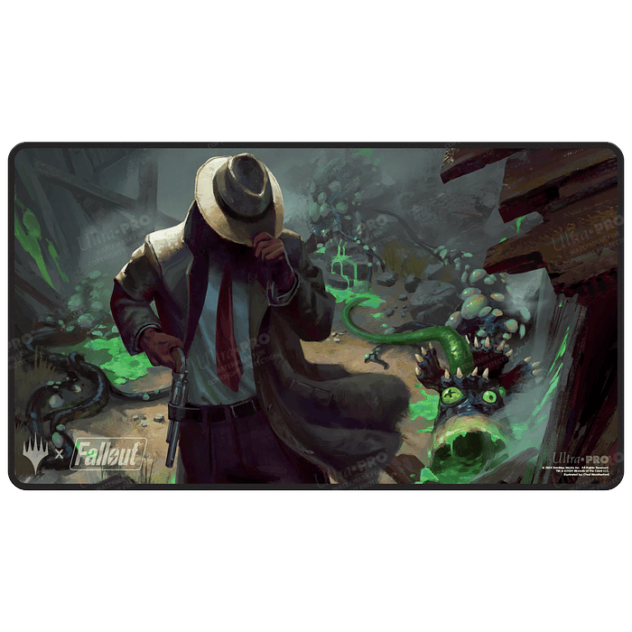 Playmat: MTG Fallout - Mysterious Stranger (Black-Stitched) 