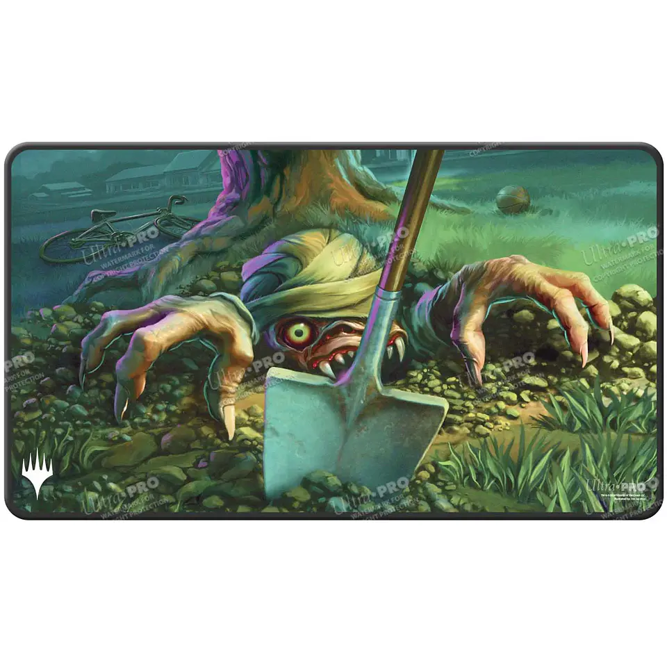 Playmat: MTG Black Stitched - Duskmourn Special Guest Exhume  1