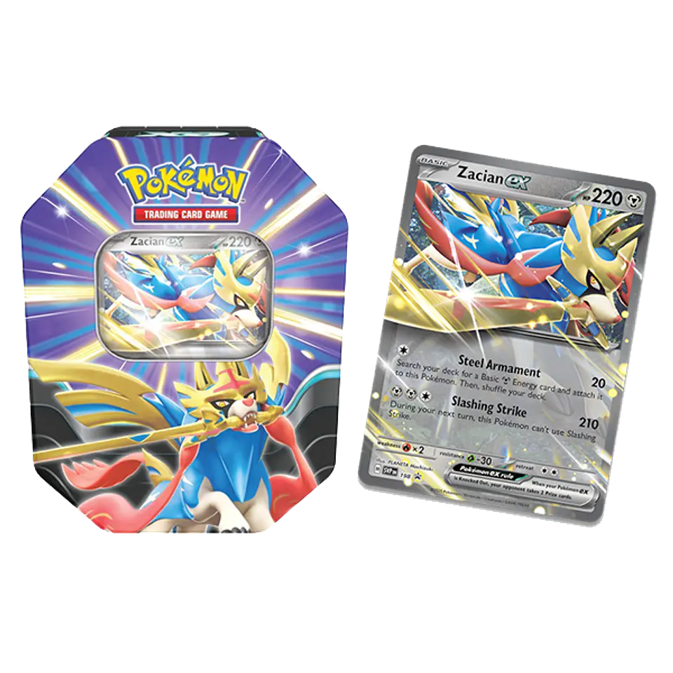 Pokémon TCG - Slashing Legends Tin: Zacian Ex (Español)  1