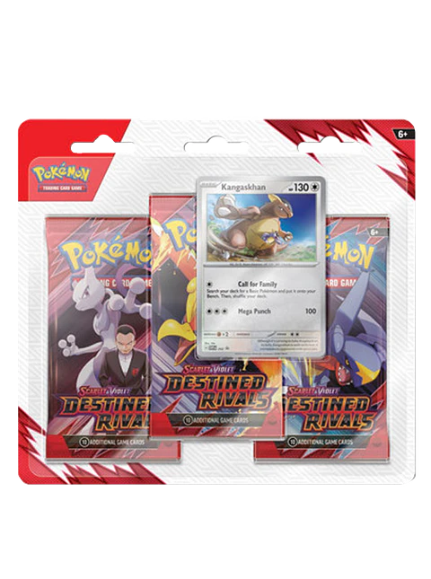 Scarlet & Violet: Destined Rivals - 3 Pack Blister (Kangaskhan - Inglés) 