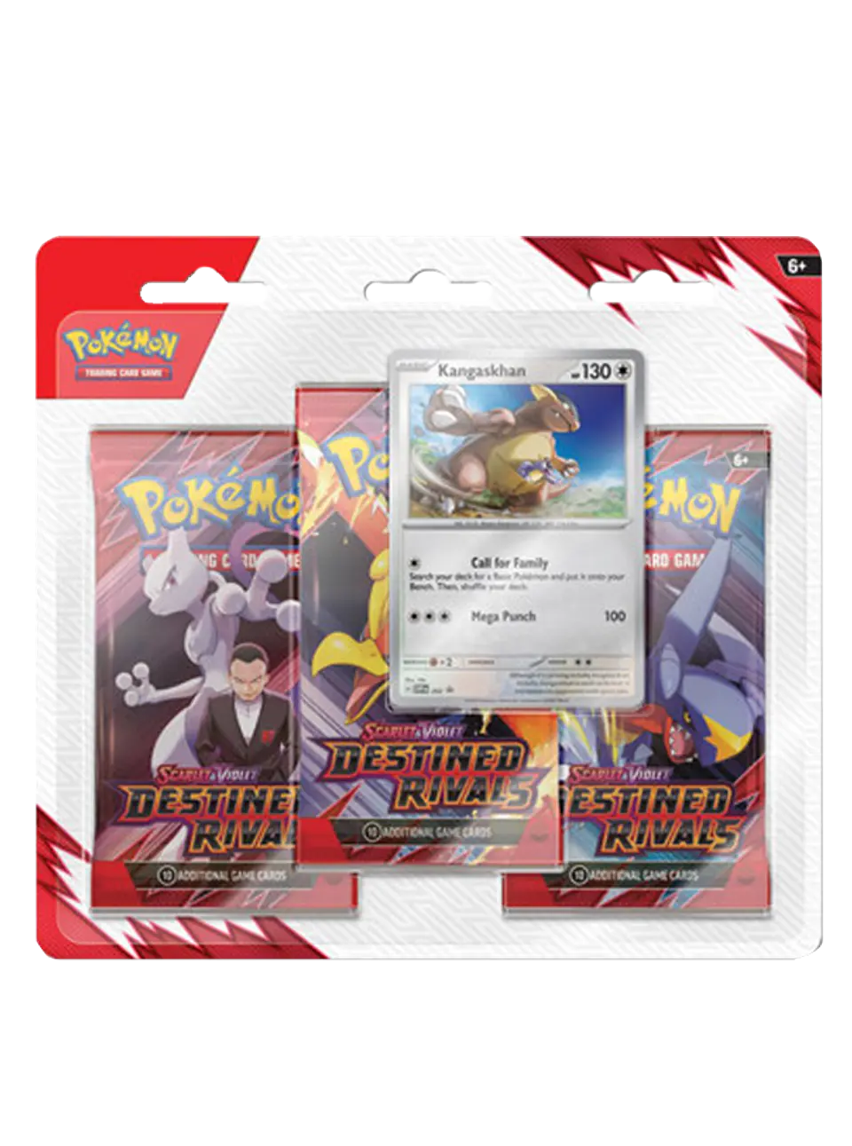 Scarlet & Violet: Destined Rivals - 3 Pack Blister (Kangaskhan - Inglés)  1