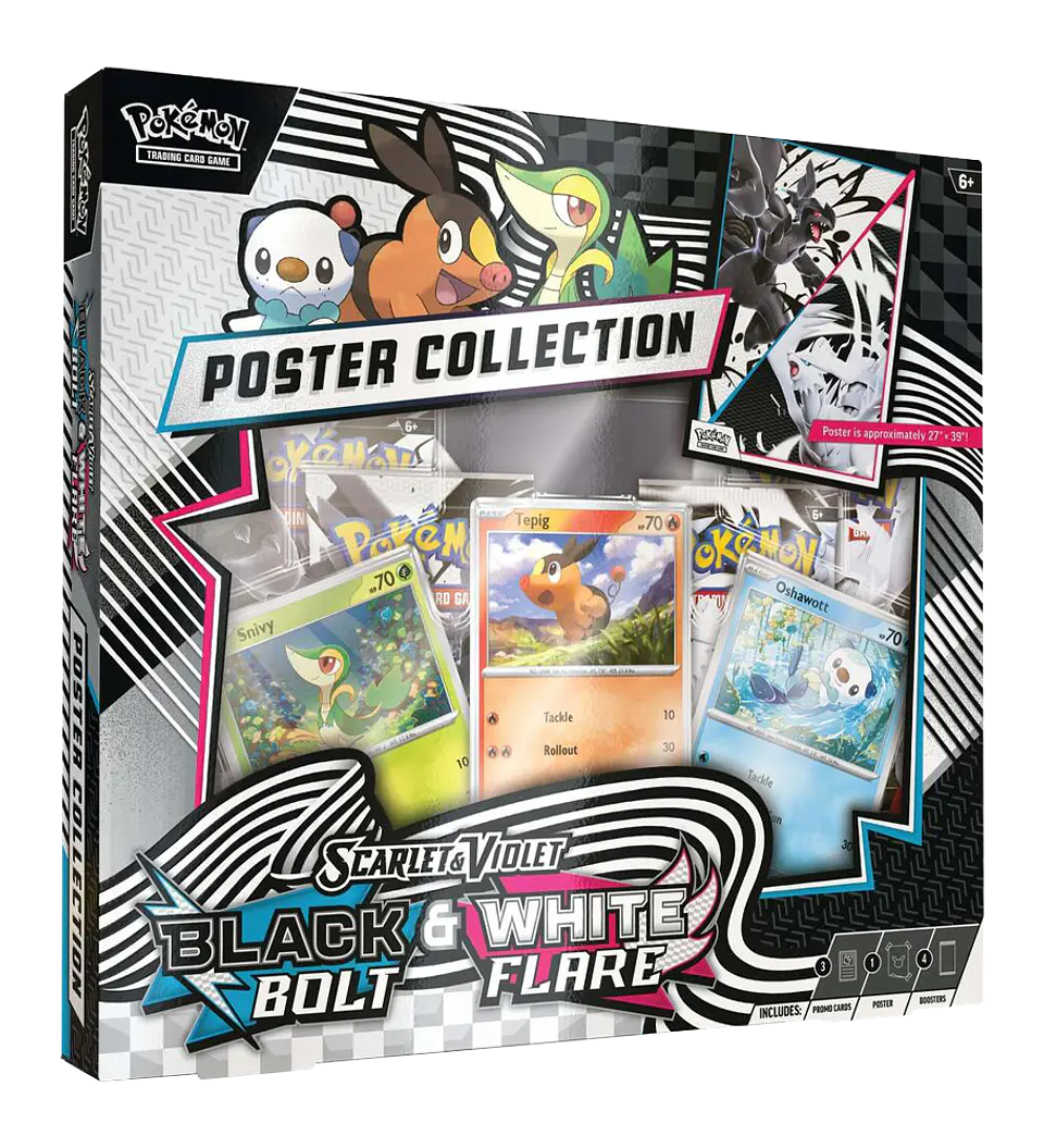Scarlet & Violet - Black Bolt White Flare - Unova Poster Collection (Inglés)  1
