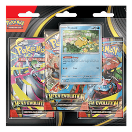 Scarlet & Violet: Mega Evolution - 3 Pack Blister (Psyduck)(Inglés)