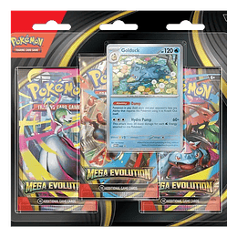 Scarlet & Violet: Mega Evolution - 3 Pack Blister (Golduck)(Inglés) 