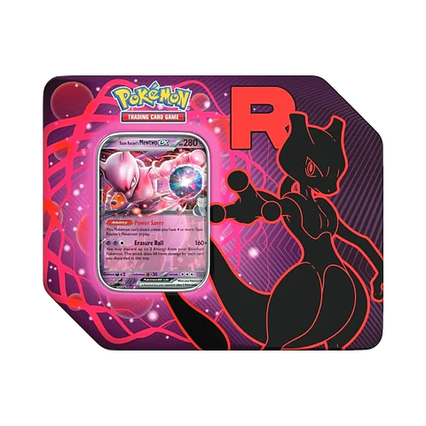 Team Rocket Tin Case (Mewtwo Ex)(Inglés)