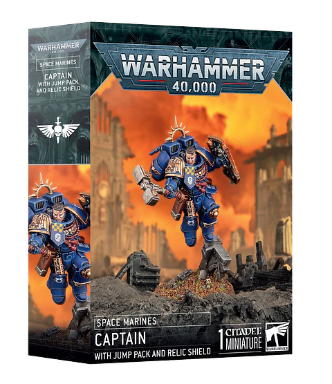 Space Marines: Captain with Jump Pack and Relic Shield 