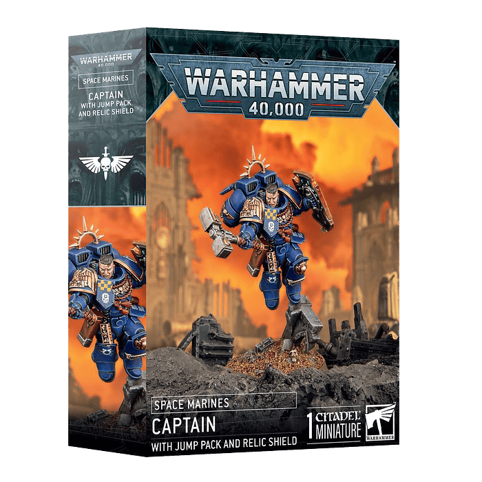 Space Marines: Captain with Jump Pack and Relic Shield 