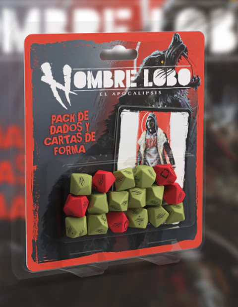 Juego de Dados y Cartas de Forma - Hombre Lobo El Apocalipsis 5.ª Edición 