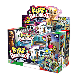 Brainrot Holographic Cards + Tattoos Display 