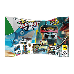 Brainrot Holographic Cards + Tattoos Pack 