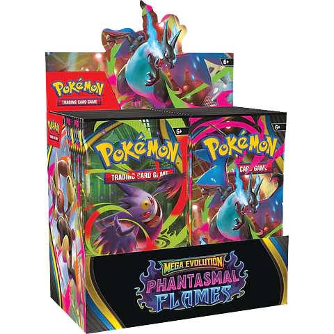 Caja de sobres Pokemon TCG: Mega Evolution 02 Phantasmal Flames (Inglés) 