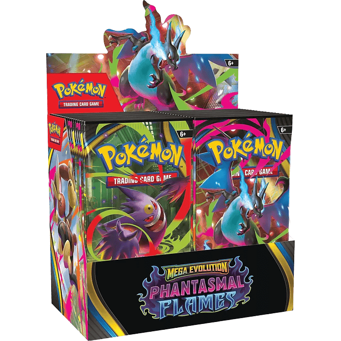 Caja de sobres Pokemon TCG: Mega Evolution 02 Phantasmal Flames (Inglés) 