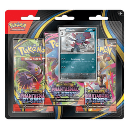 Pokemon TCG: Mega Evolution 02 Phantasmal Flames- 3-Booster (Weavile) 