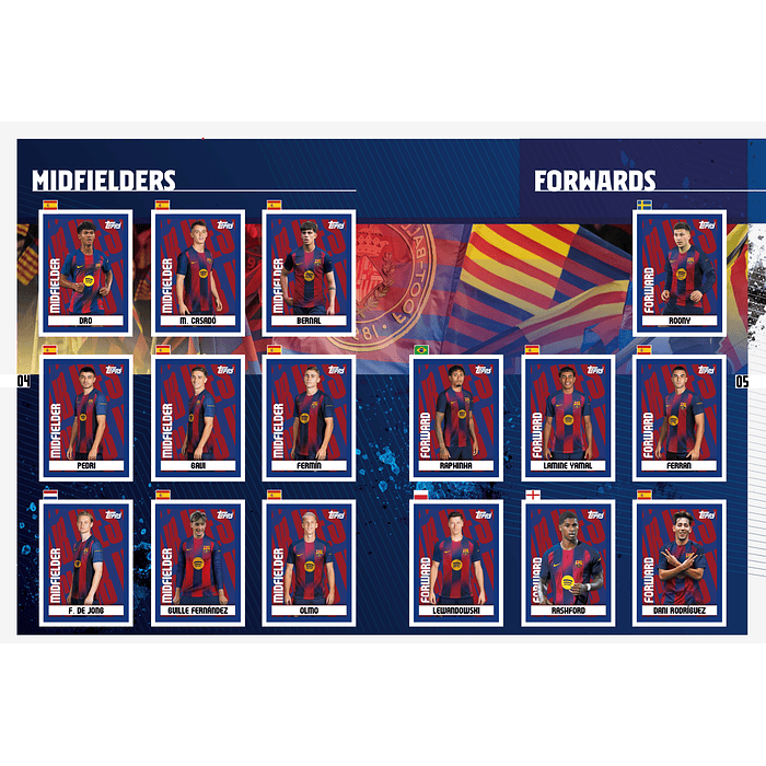Albúm Barcelona completo a pegar 150 Stickers Topps  2