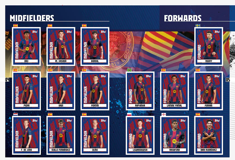 Albúm Barcelona completo a pegar 150 Stickers Topps  2