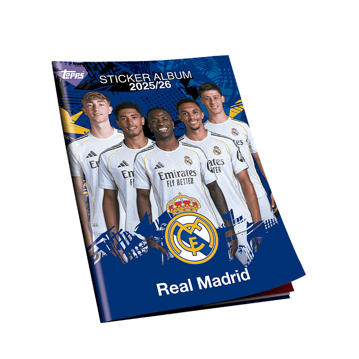 Albúm Real Madrid completo a pegar 150 Stickers Topps  1