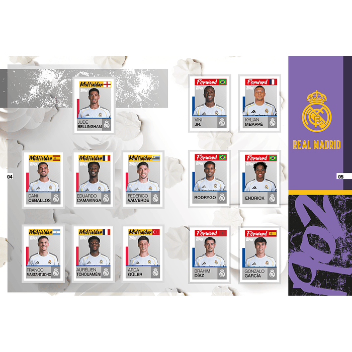 Albúm Real Madrid completo a pegar 150 Stickers Topps  3