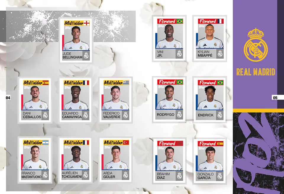 Albúm Real Madrid completo a pegar 150 Stickers Topps  3