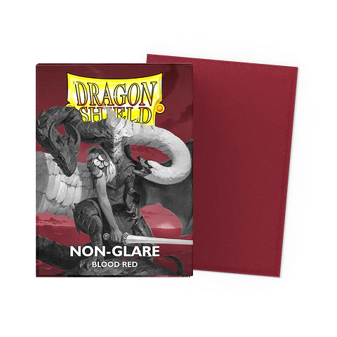 Protectores Dragon Shield Matte - Non-Glare Blood Red (x100) 
