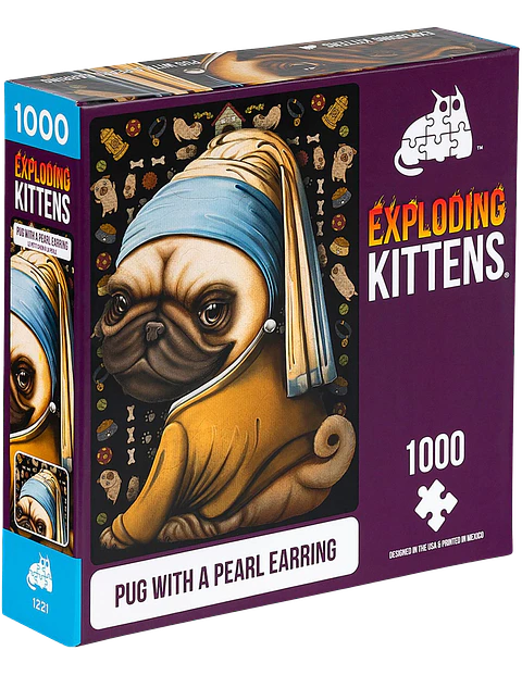 Exploding Kittens Pug With A Pearl 1000 Pzas Puzzle 