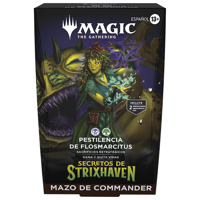 Mazo commander Secrets of Strixhaven - Whiterbloom Pestilence (Español) 
