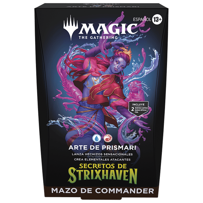 Mazo commander Secrets of Strixhaven - Prismari Artistry (Español) 
