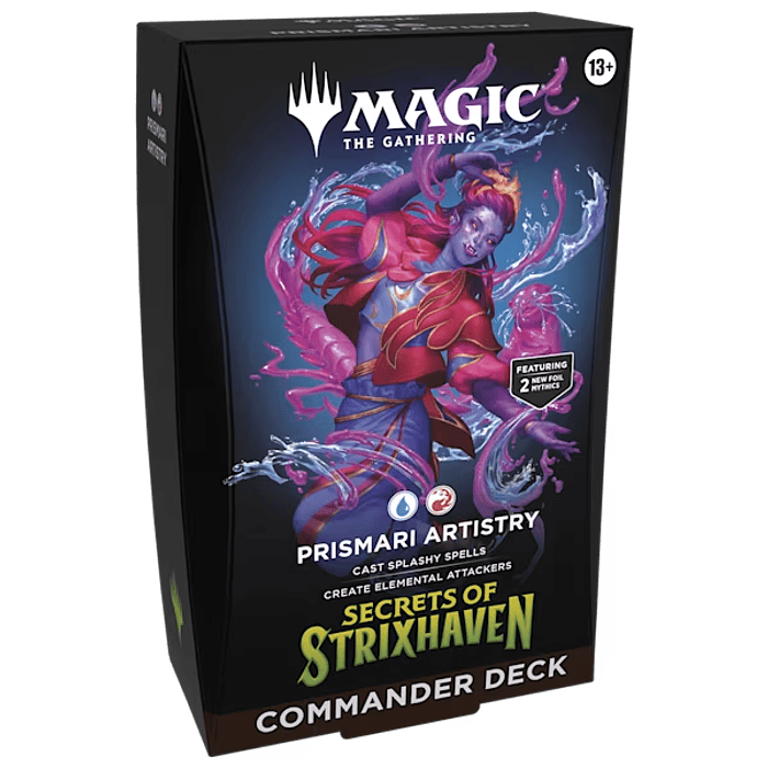 Mazo commander Secrets of Strixhaven - Prismari Artistry (Inglés) 