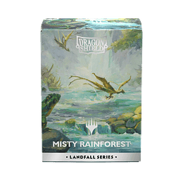 Dragonshield Sleeves: Standard DUAL- Matte 'MTG Landfall SeriesMisty Rainforest' 