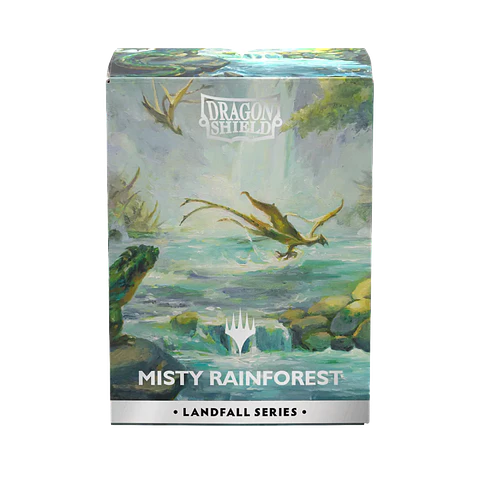Dragonshield Sleeves: Standard DUAL- Matte 'MTG Landfall SeriesMisty Rainforest' 