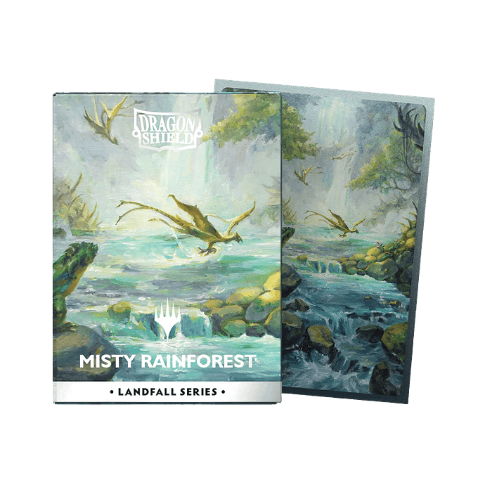 Dragonshield Sleeves: Standard DUAL- Matte 'MTG Landfall SeriesMisty Rainforest'  2
