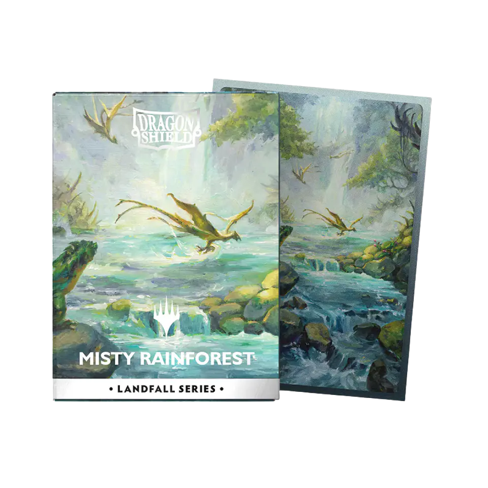 Dragonshield Sleeves: Standard DUAL- Matte 'MTG Landfall SeriesMisty Rainforest'  2